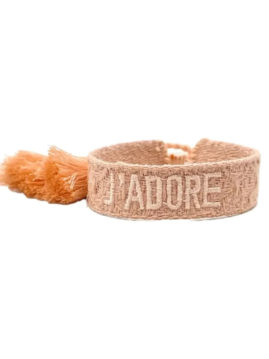 Bracciale “J’ADORE” jacquard Vintage Rose