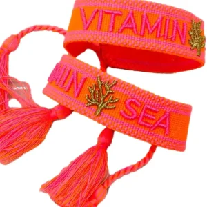 Bracciale "VITAMIN SEA" Arancio Fluo e Rosa Fluo
