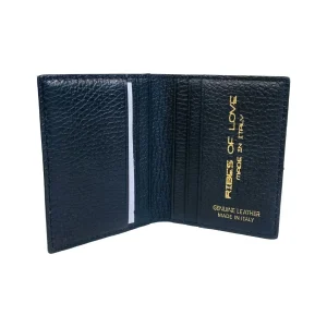 PORTACARTE LIBRETTO IN PELLE NERO 132