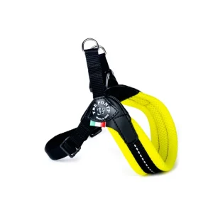 PETTORINA RETE FLUO SOTTOPANCIA CHIUS.PLAST. MIS. 3,5 GIALLO