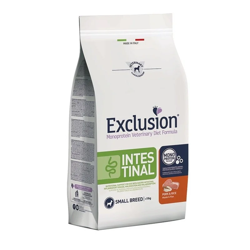 EXCLUSION CANE INTESTINAL MAIALE E RISO SMALL KG 2