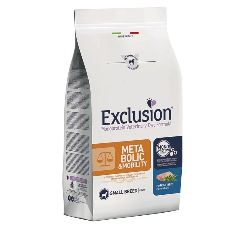 EXCLUSION CANE METABOLIC-MOBILITY MAIALE E FIBRE SMALL KG 2