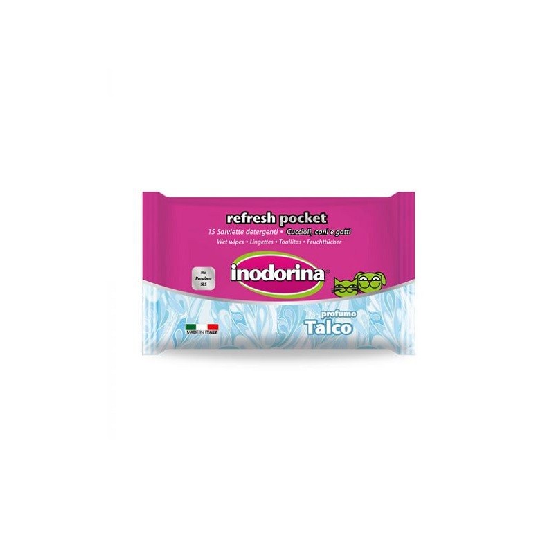 INODORINA SALVIETTE POCKET TALCO  15 PZ