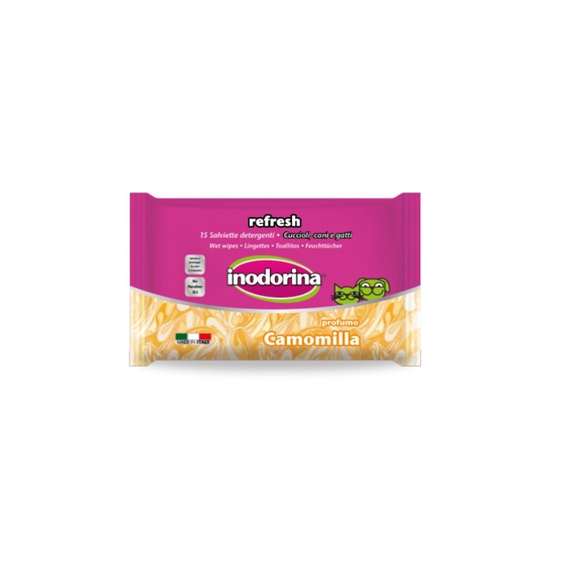 SALVIETTE INODORINA DETERGENTI REFRESH POCKET ALLA CAMOMILLA (15 salviettine)